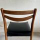 Scandinavian teak and faux leather chairs - set of 6