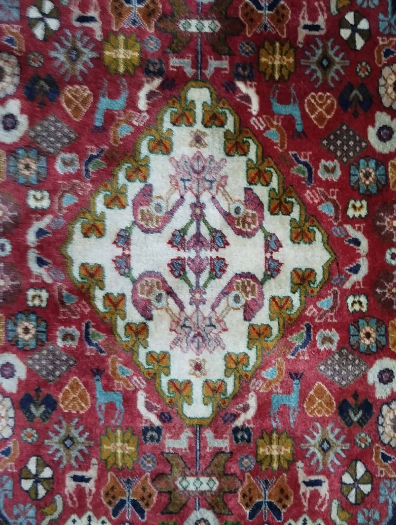 Handmade Persian Abadeh rug 151x102cm