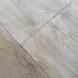 Renovated Louis Philippe round extendable dining table 115cm for 6 people.