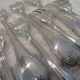 8 silver-plated cake forks by Christofle Malmaison Empire