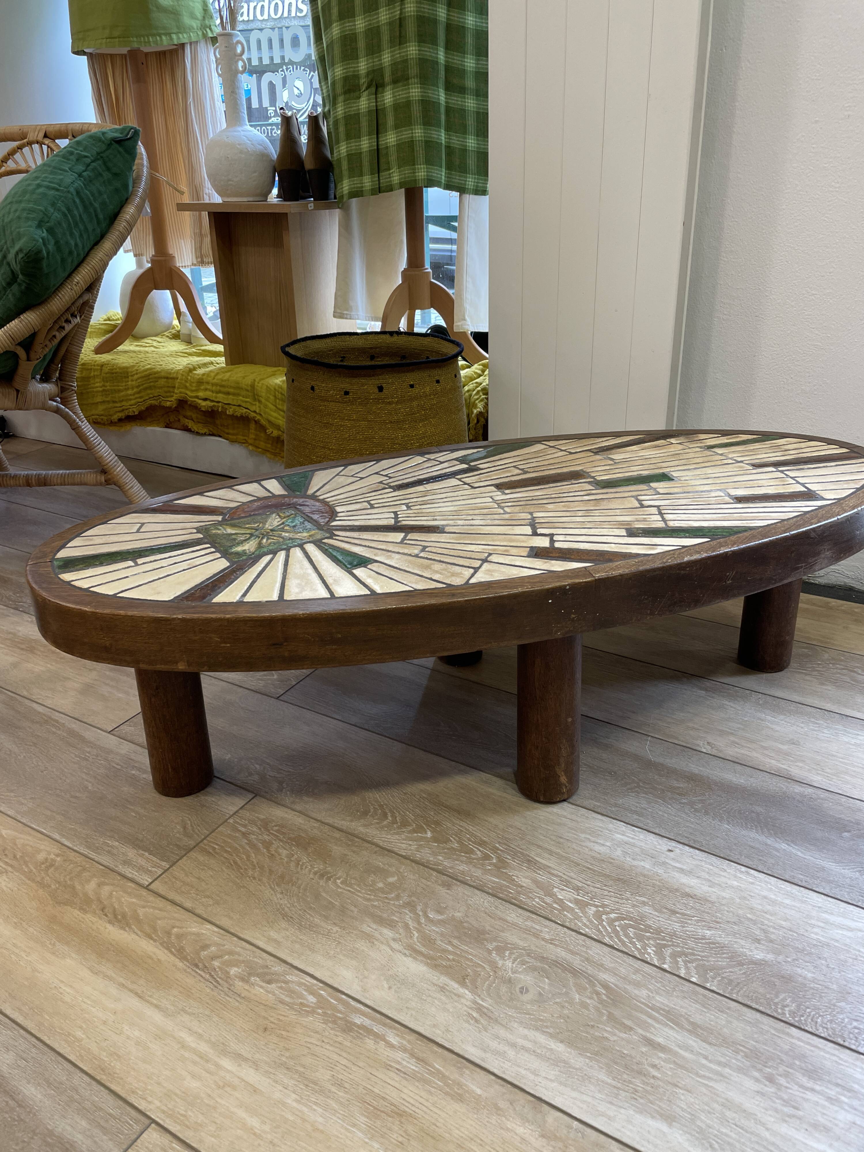 Coffee table in taste of vallauris