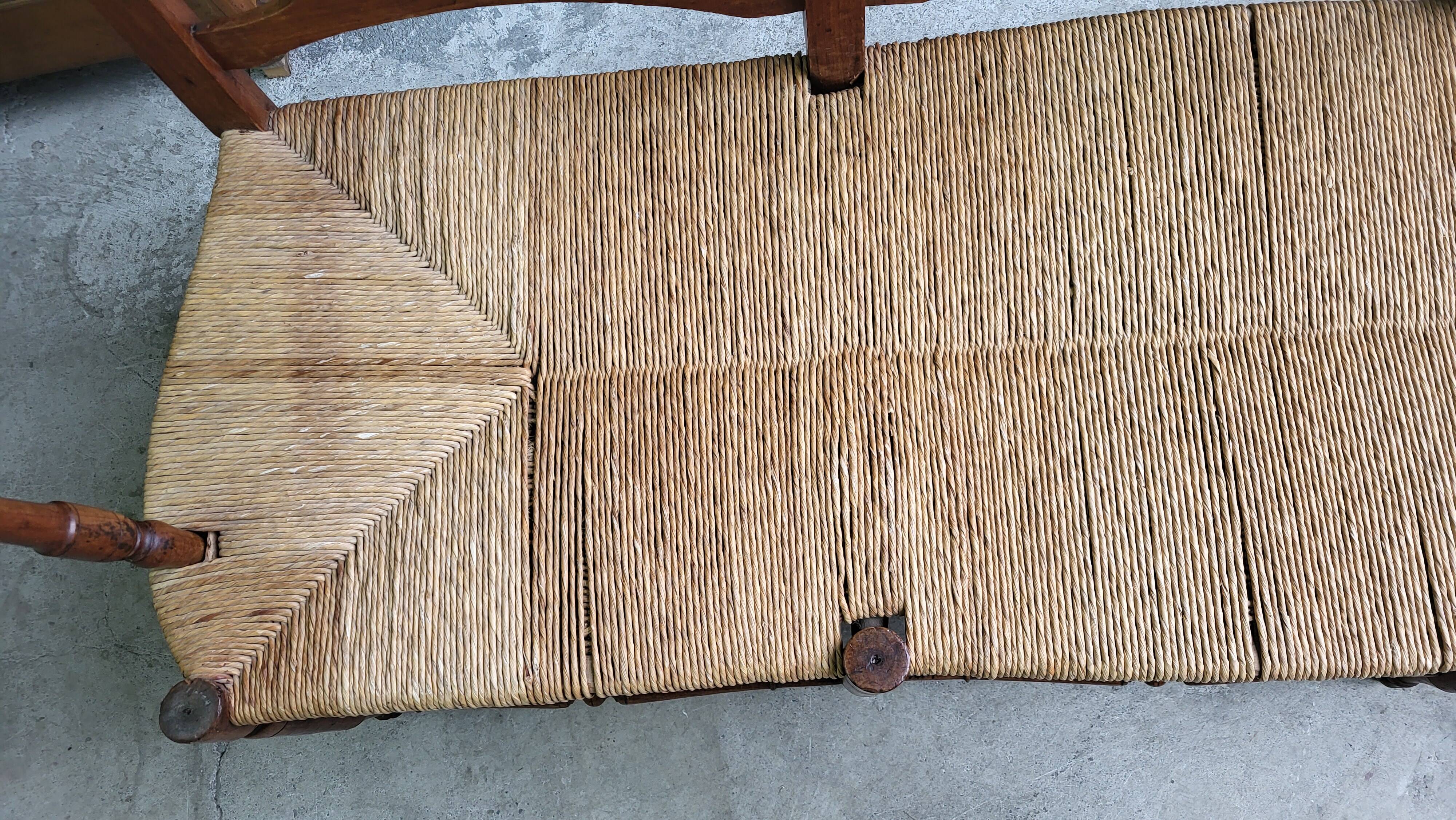 THREE-SEATER STRAW BANQUETTE PROVENCAL RADASSIER