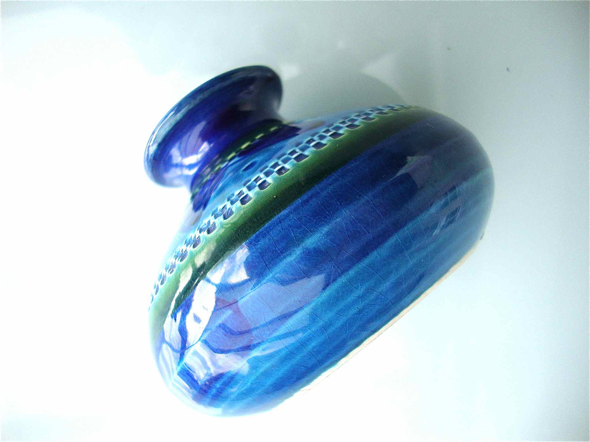 Small vase Aldo Londi Bitossi Rimini blu