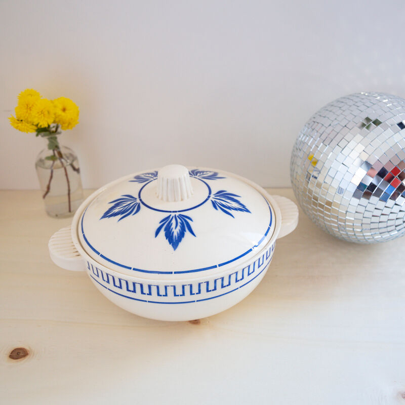 Soupière en porcelaine fleurs bleues badonviller