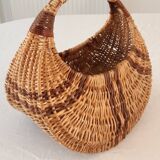 Old banana basket with wicker two colors