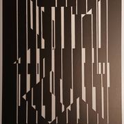 Linear silkscreen print by Victor Vasarely, vintage print, circa 1970, op. cit.