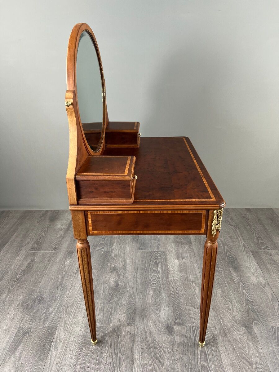 Louis XVI style dressing table in marquetry, 20th century