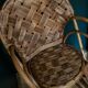 Chaise haute en rotin