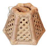 Suspension vintage en bambou et bois vintage 1970