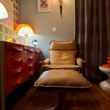 Pairs of armchairs and ottoman by Soda Galvano for Lied Mobler, Norway 1970