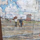 Tableau ancien 120 x 205 cm