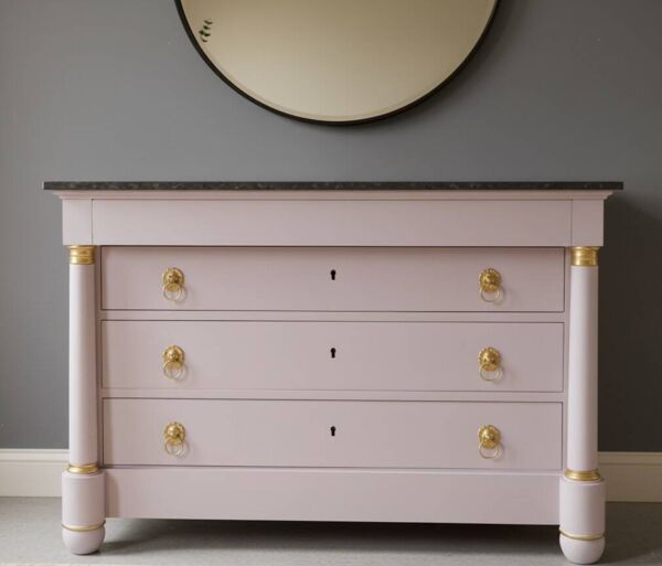 Commode de style empire, 19ème, peinte