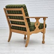 1970s, Danish design, oak wood armchair in furniture wool, original condition.