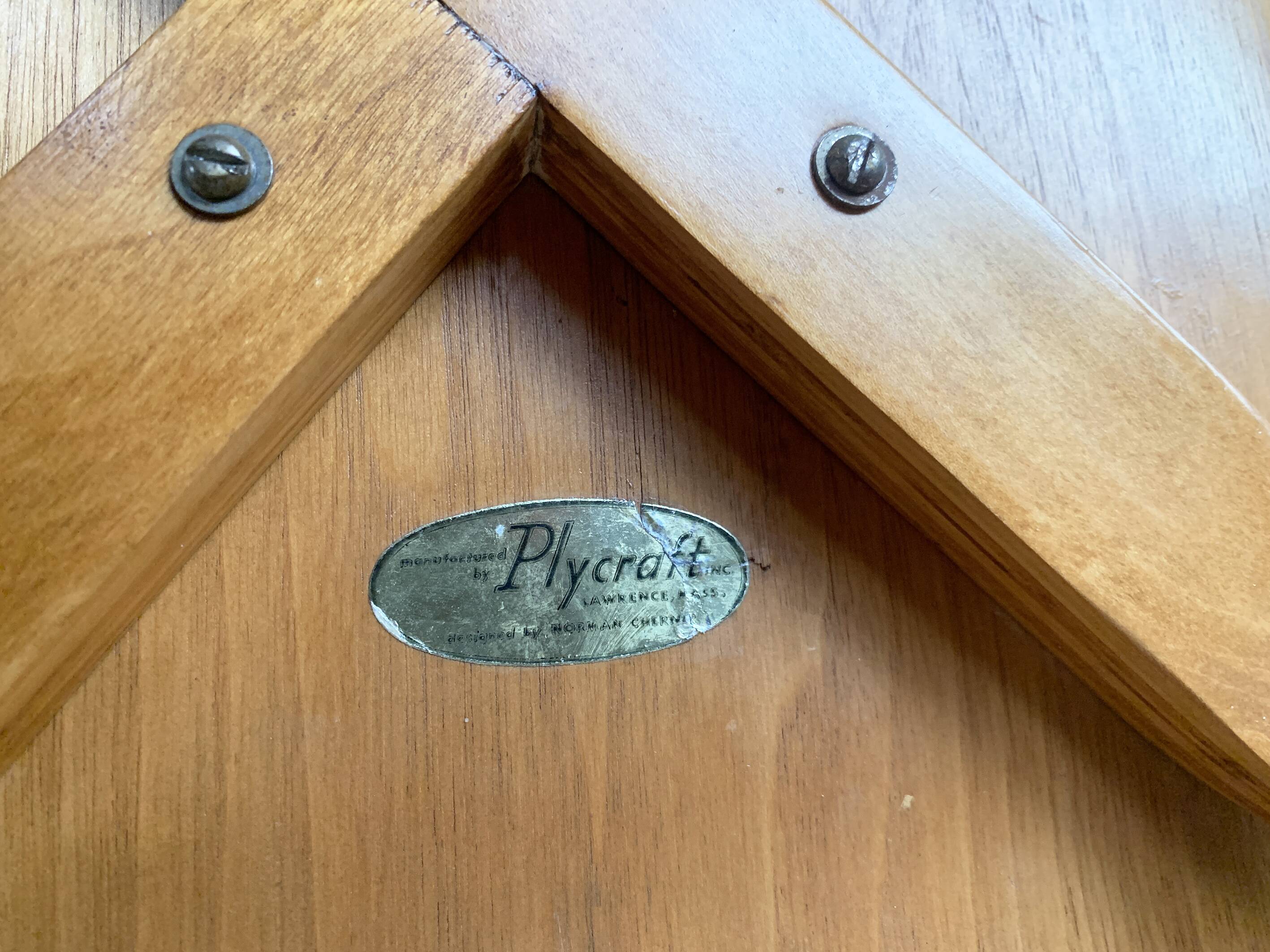 Set of 4 Norman Cherner chairs for Plycraft USA in teak, 1960s