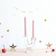 Two-branched crystal bougeoir by Daum France
