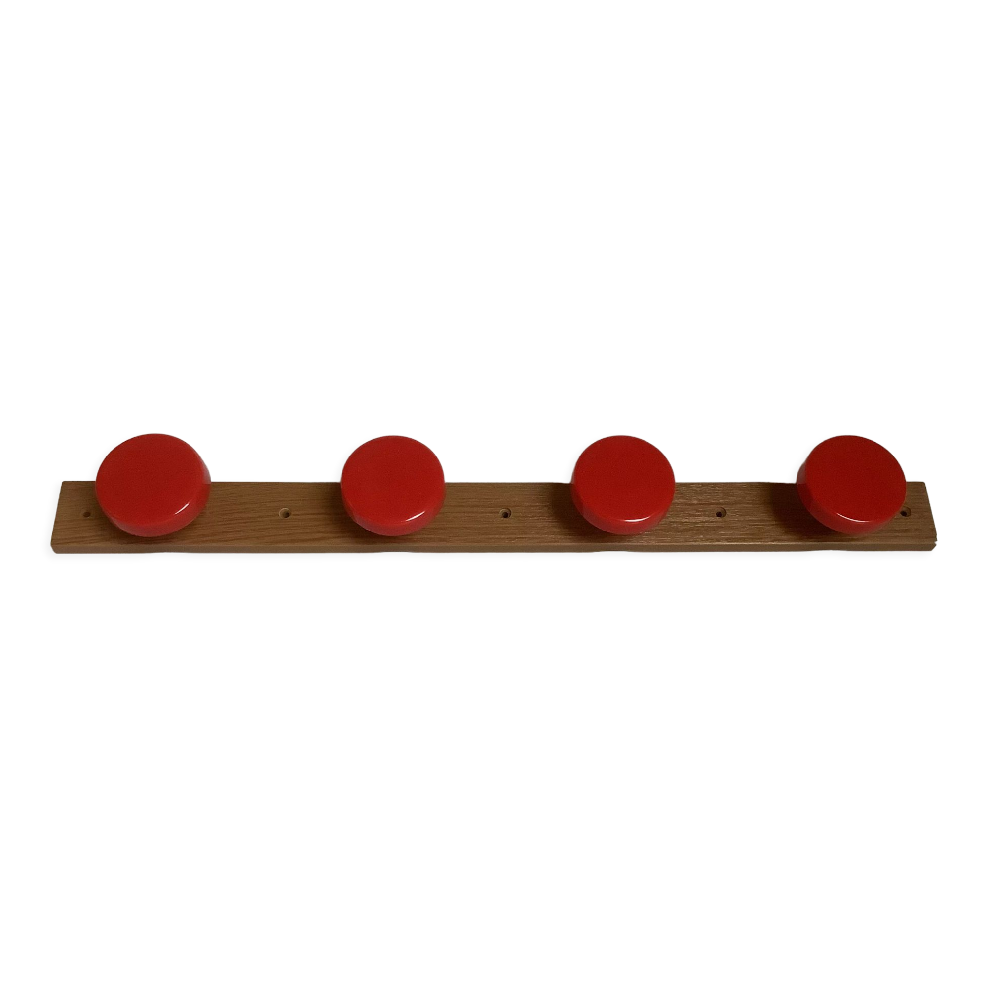 Old coat rack grosfillex red and beige