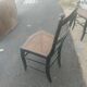 Set of 6 Napoleon III period chairs in blackened wood and caning