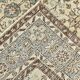 7x10 Turkish Cream Brown Bordered Vintage Rug, 207x316Cm