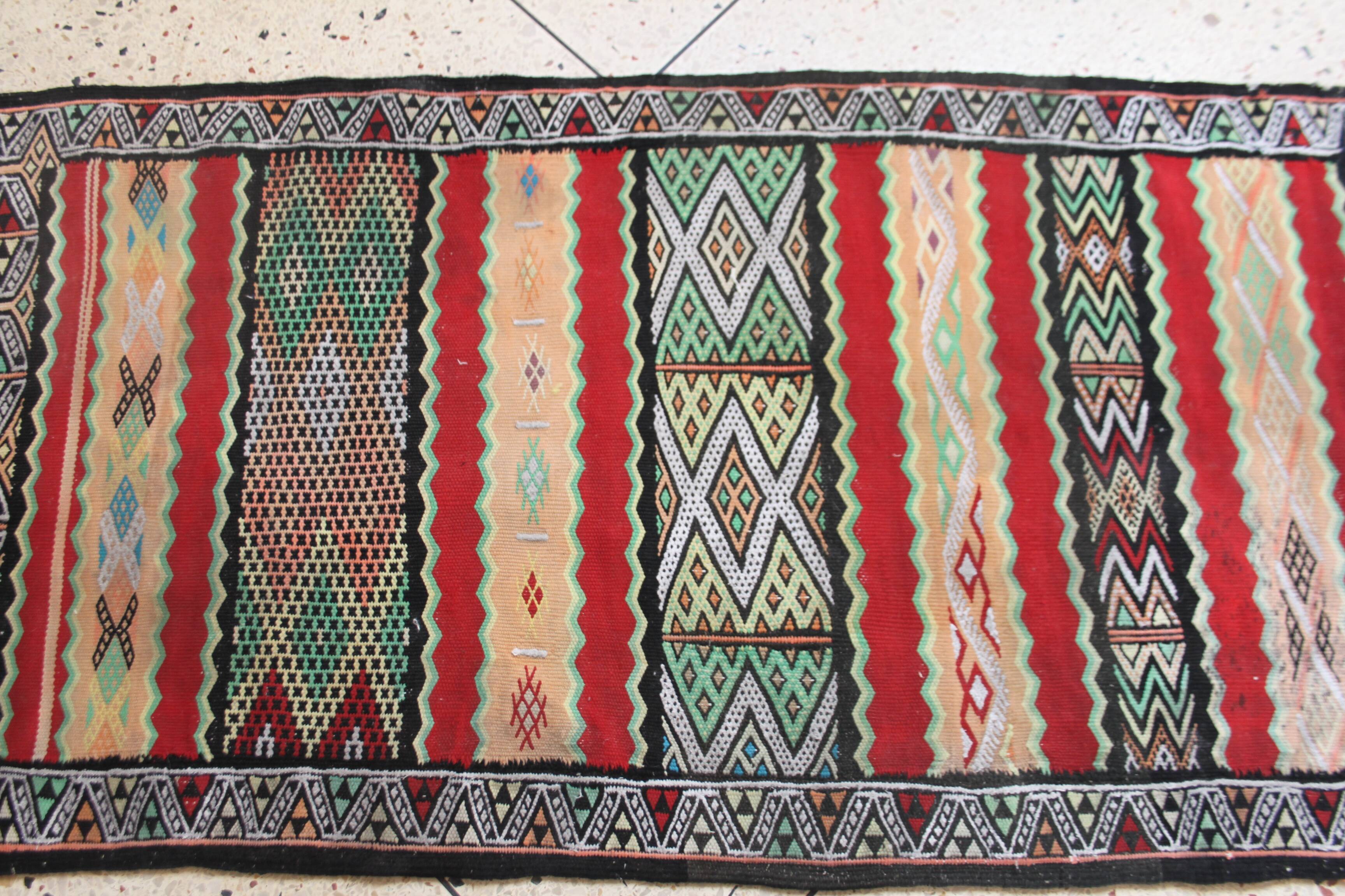 Old oriental rug Kilim 74,5x150cm
