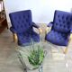 2 fauteuils vintage scandinave bleu peter axel berg 1960 danemark