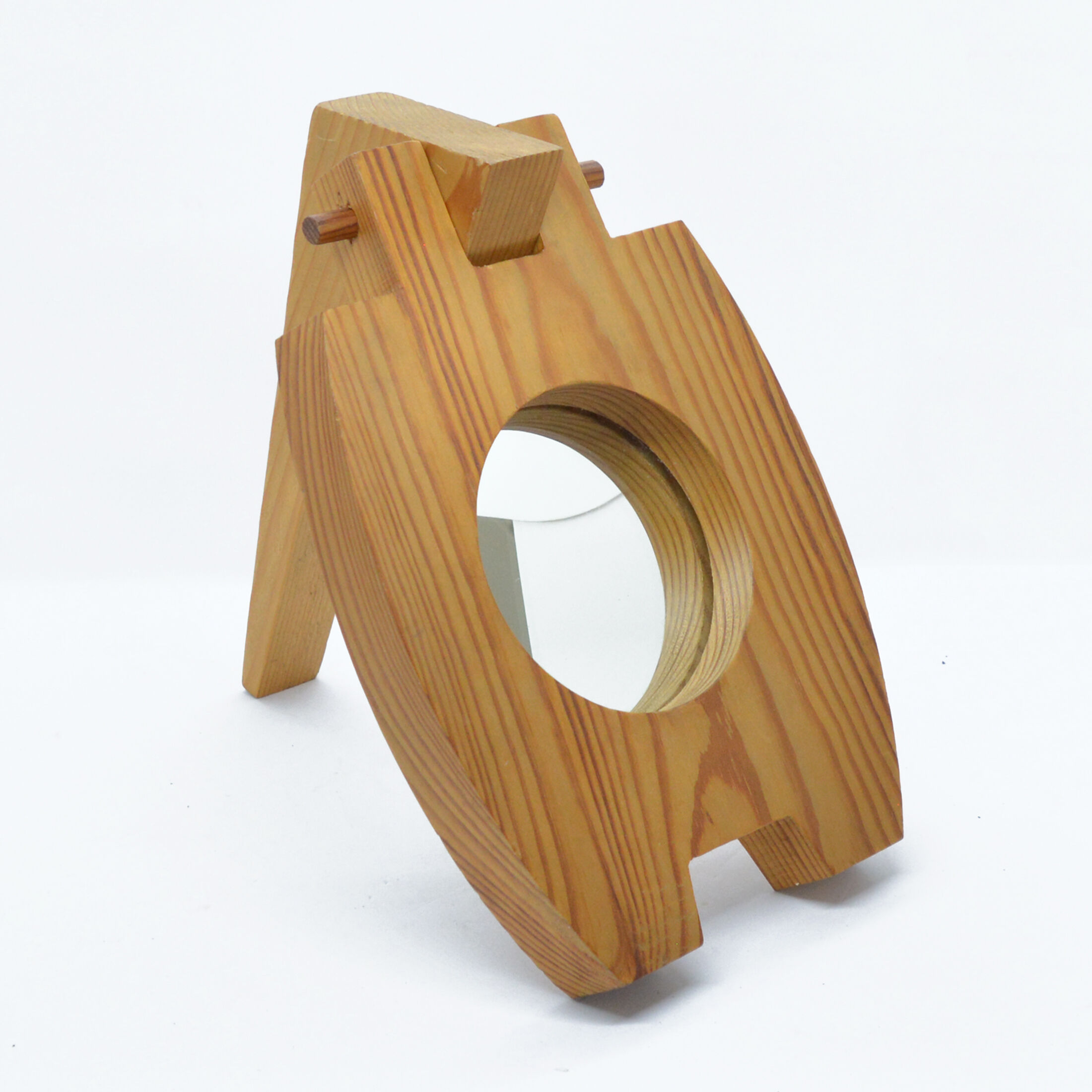 The mirror by Pracownia Rzeźbiarstwa w Drewnie Henryk Kluska Zabrze, Poland 1963.