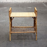 Rattan bedside table 1970