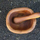 Rustic olive wood mortar