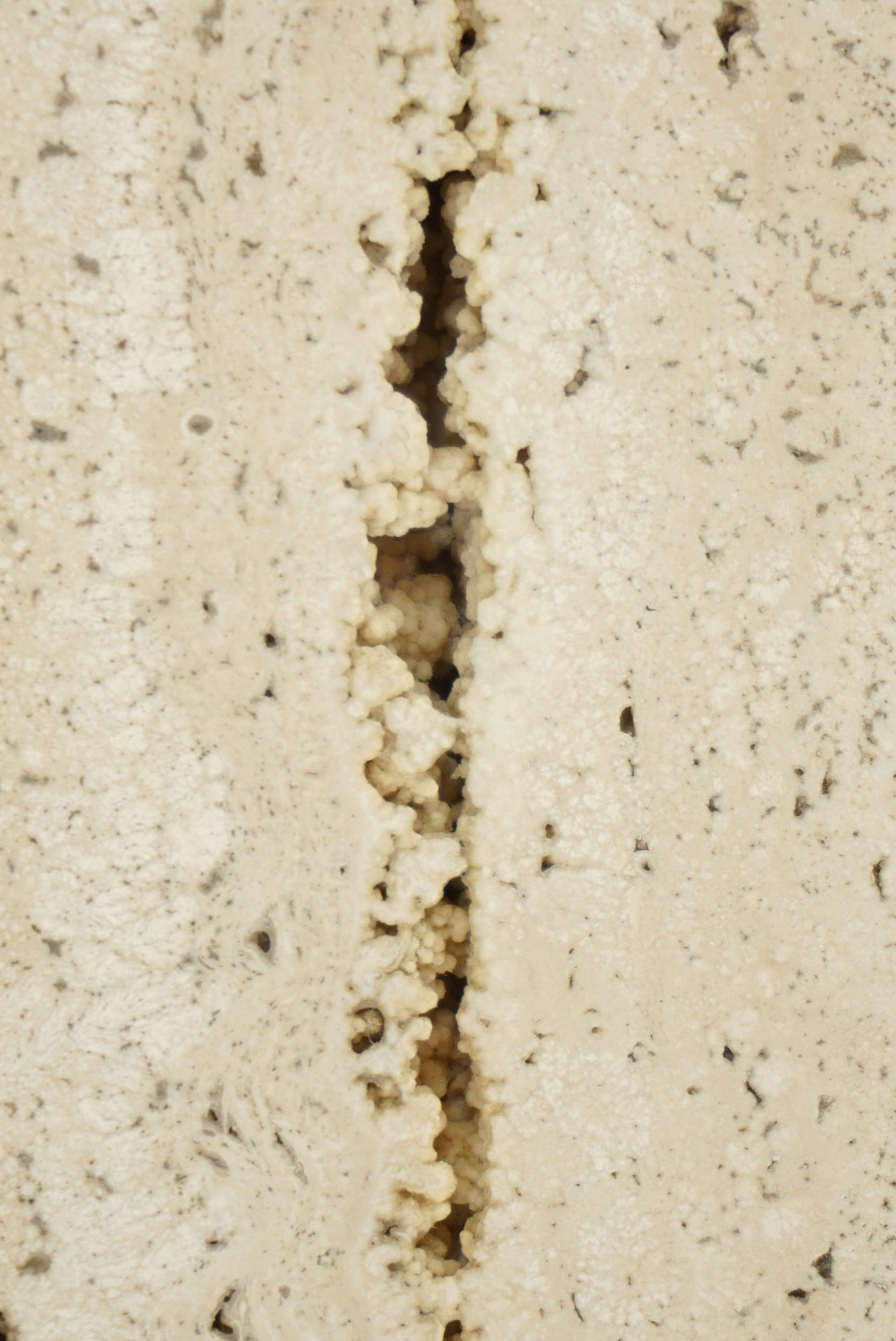 60s coffee table in teak and travertine