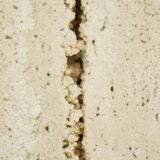 60s coffee table in teak and travertine