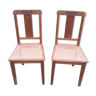 Pair of art deco in caning chairs