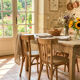 4 stripped bistro chairs in bent wood signed Fischel 1920
