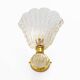Attributed to Barovier & Toso Brass and Pulegoso Murano Glass Sconces, Pair
