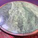 Vintage green sea marble and rosewood table from the 1970s.