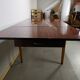 Rare Dining Table Farm Wood and formica Extendable for 10 people year 50 60
