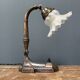 Lampe de table art nouveau antique avec abat-jour en verre dépoli
