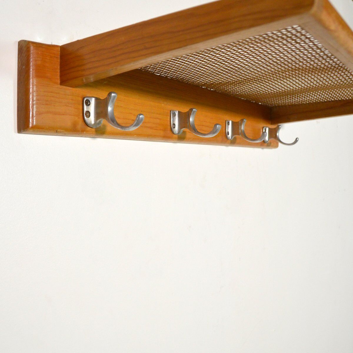 50s coats holder wood and metal