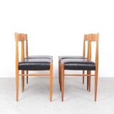 Lübke Wooden Dining Table Chairs, 1960S