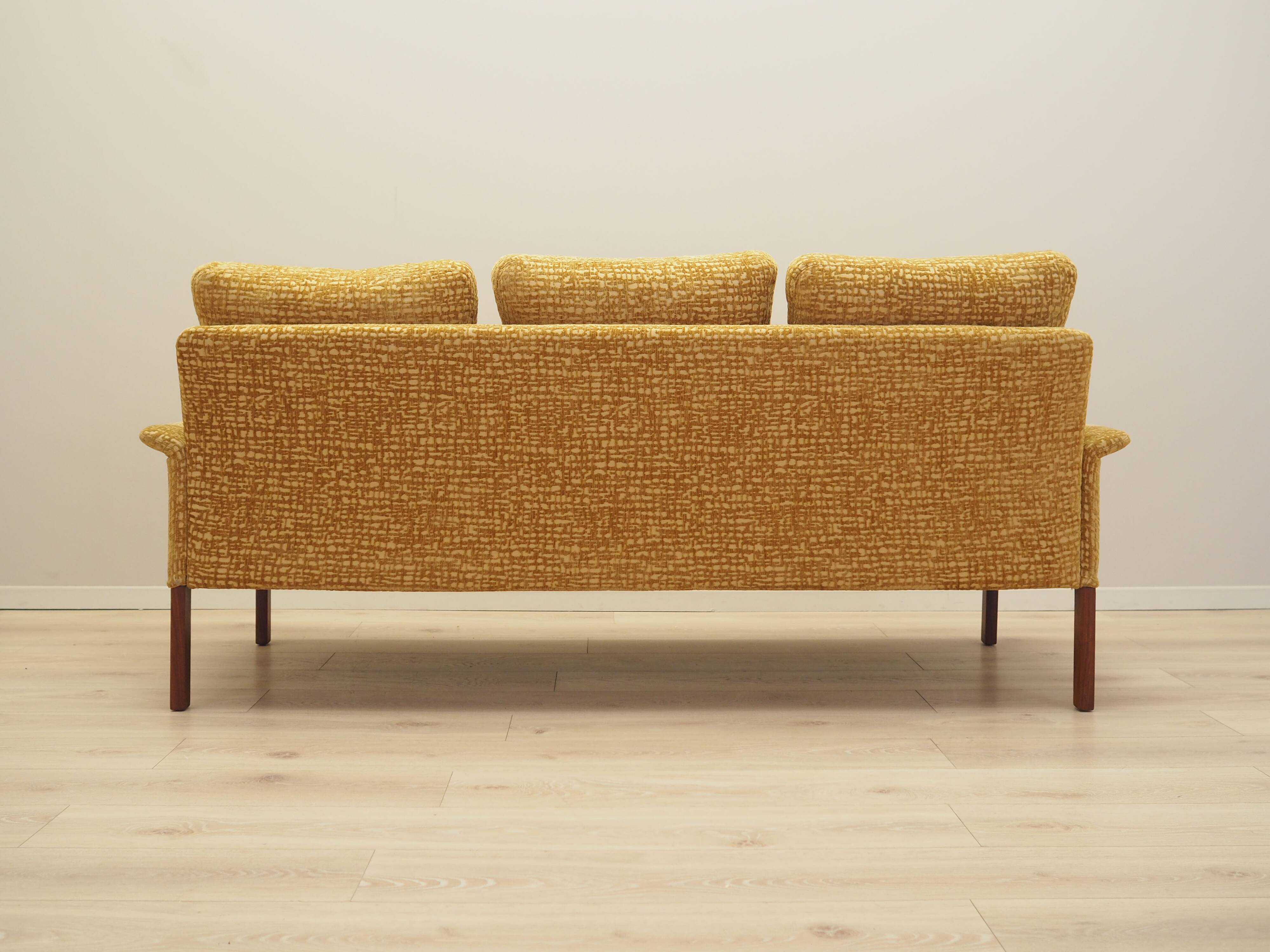 Mustard sofa, Danish design, 1960s, designer: Hans Olsen