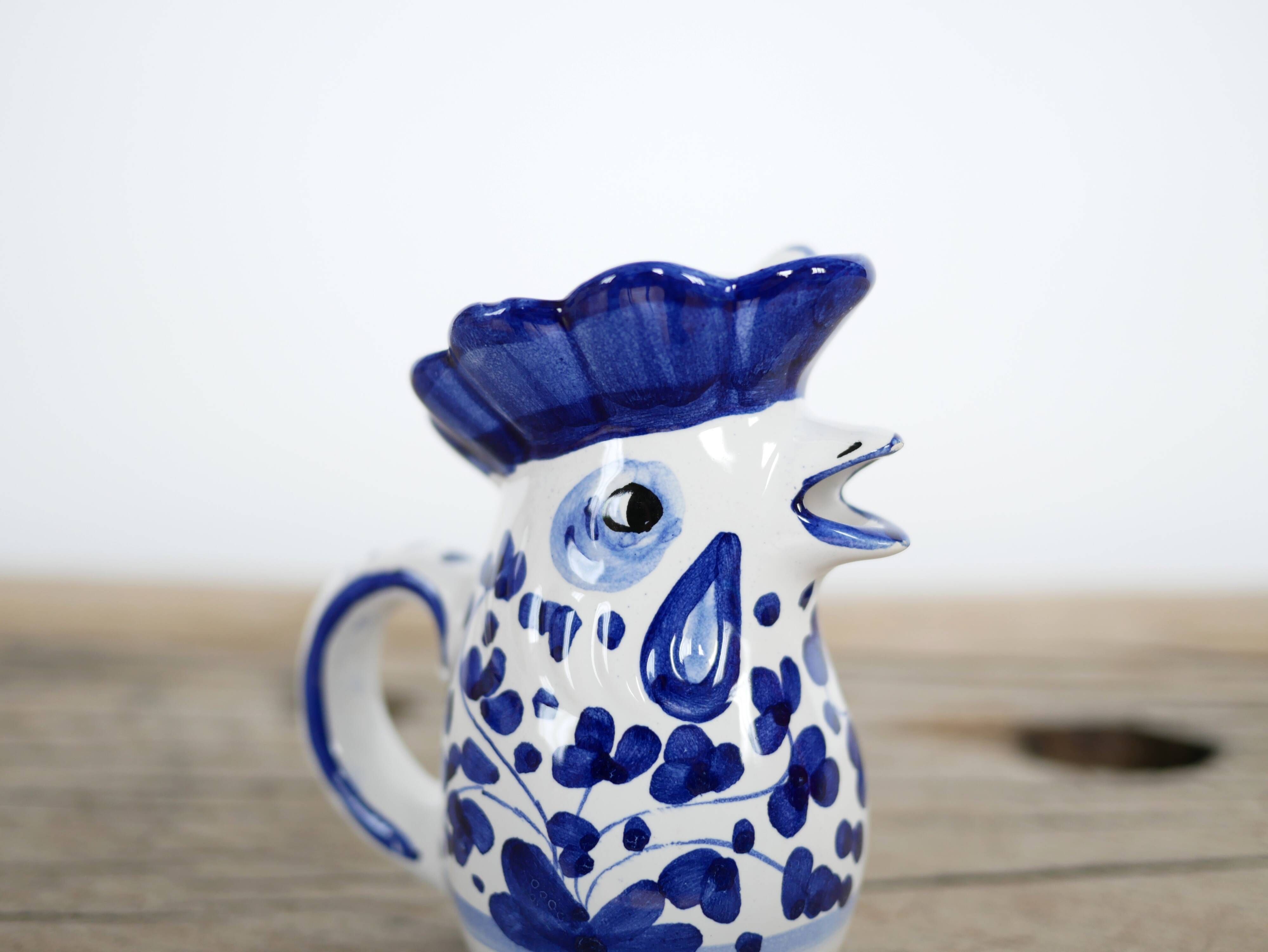 Vintage ceramic milk jug from Deruta, Italy