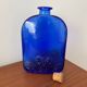 Vintage cobalt blue glass bottle – Retro decorative bottle – Floor