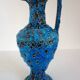 Large Fat Lava enamel vase by Charles Cart, Sea Foam, 1960