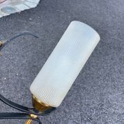 Pair of vintage wall lamps 1950-60 arlus metal and glass