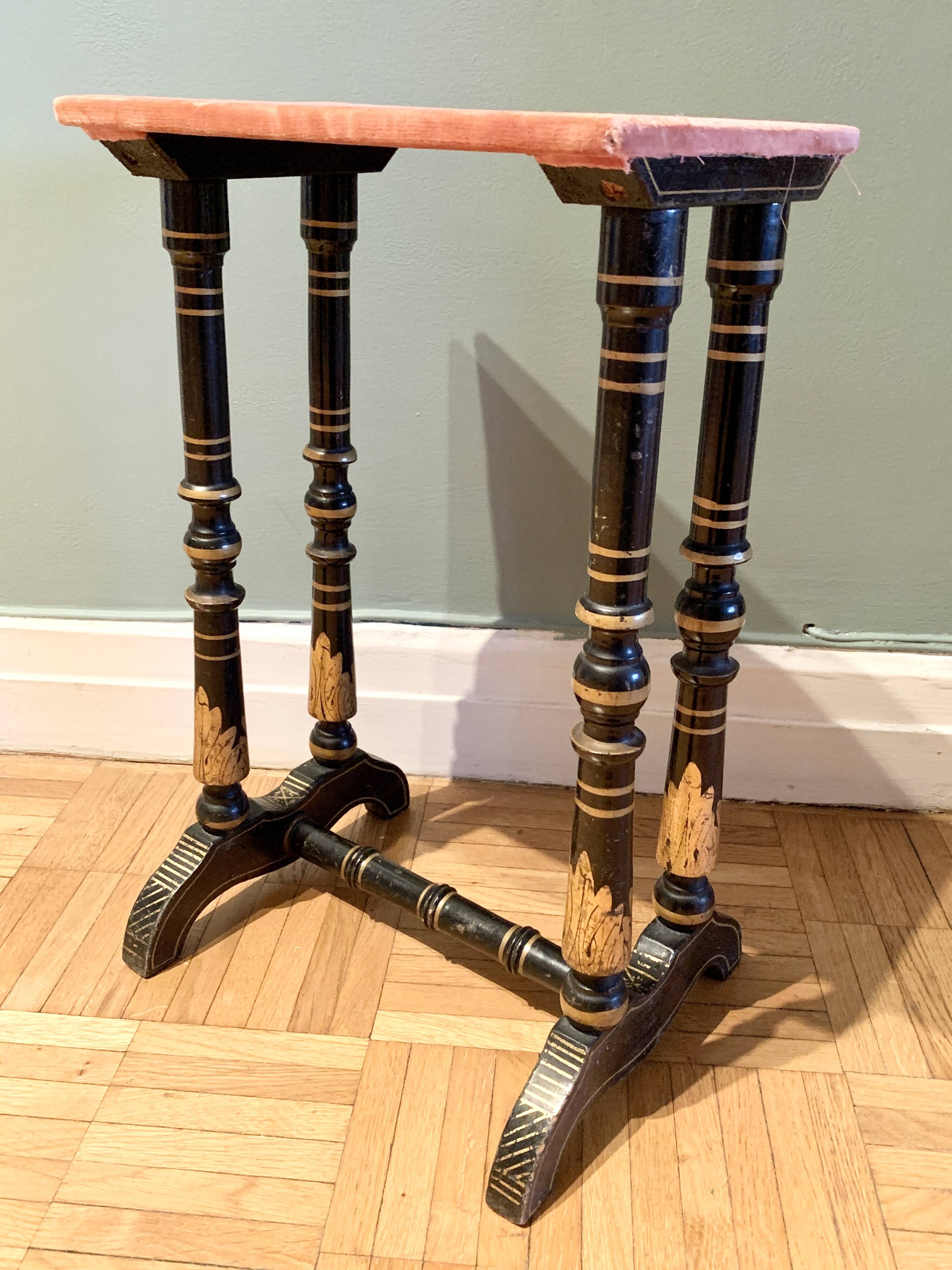 Napoleon III lacquered wooden side table