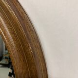 Antique round oak mirror