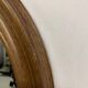 Antique round oak mirror