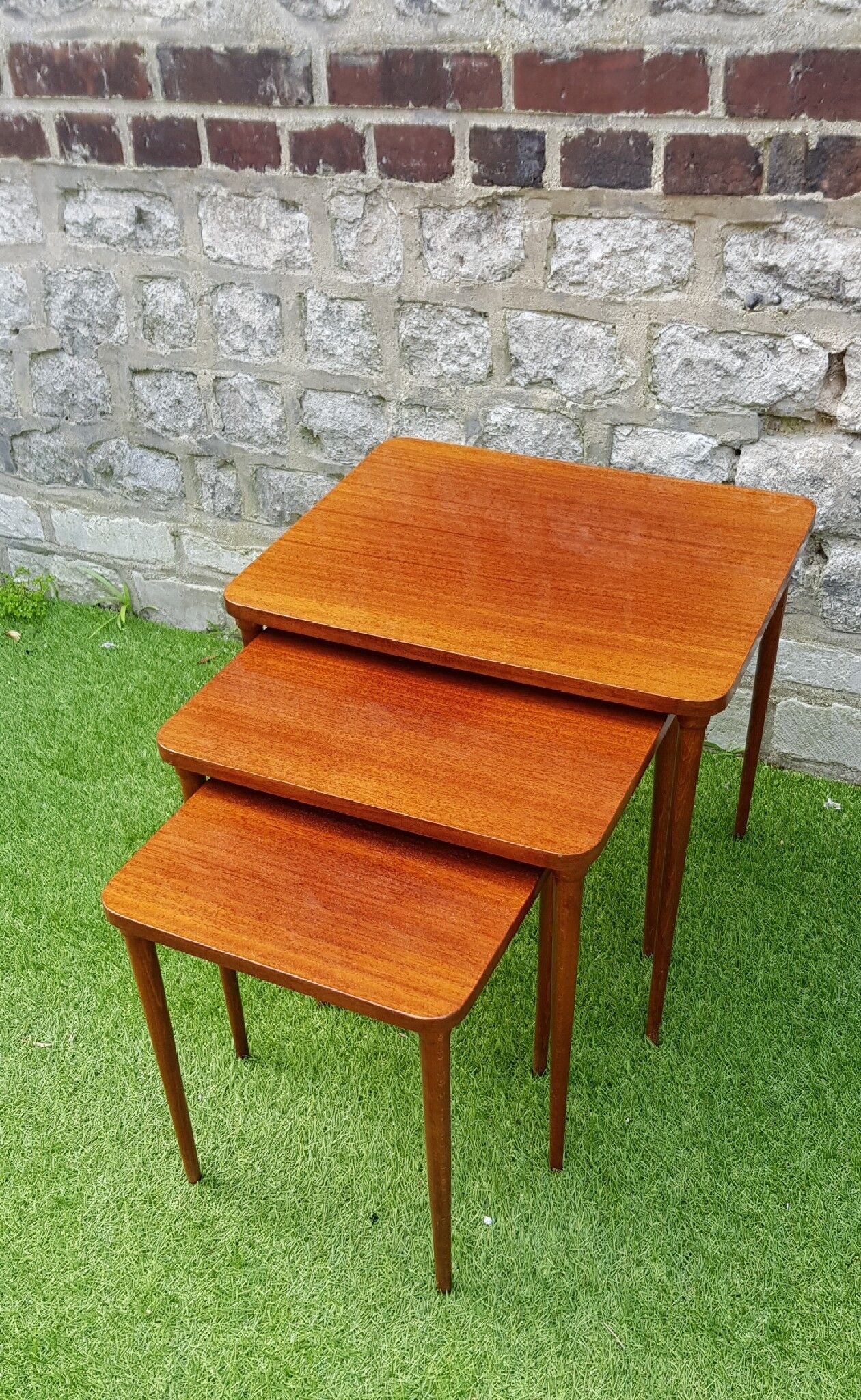 Teak nest tables