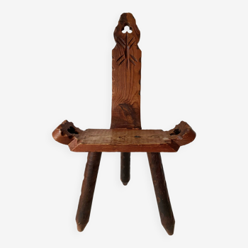 Vintage Spanish tripod chair