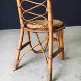 Mid-Century Bamboo High Back Chair from Rohé Noordwolde, Netherlands, 1960s