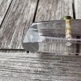 Paire de bougeoirs cristal Schneider en forme de pirogue
