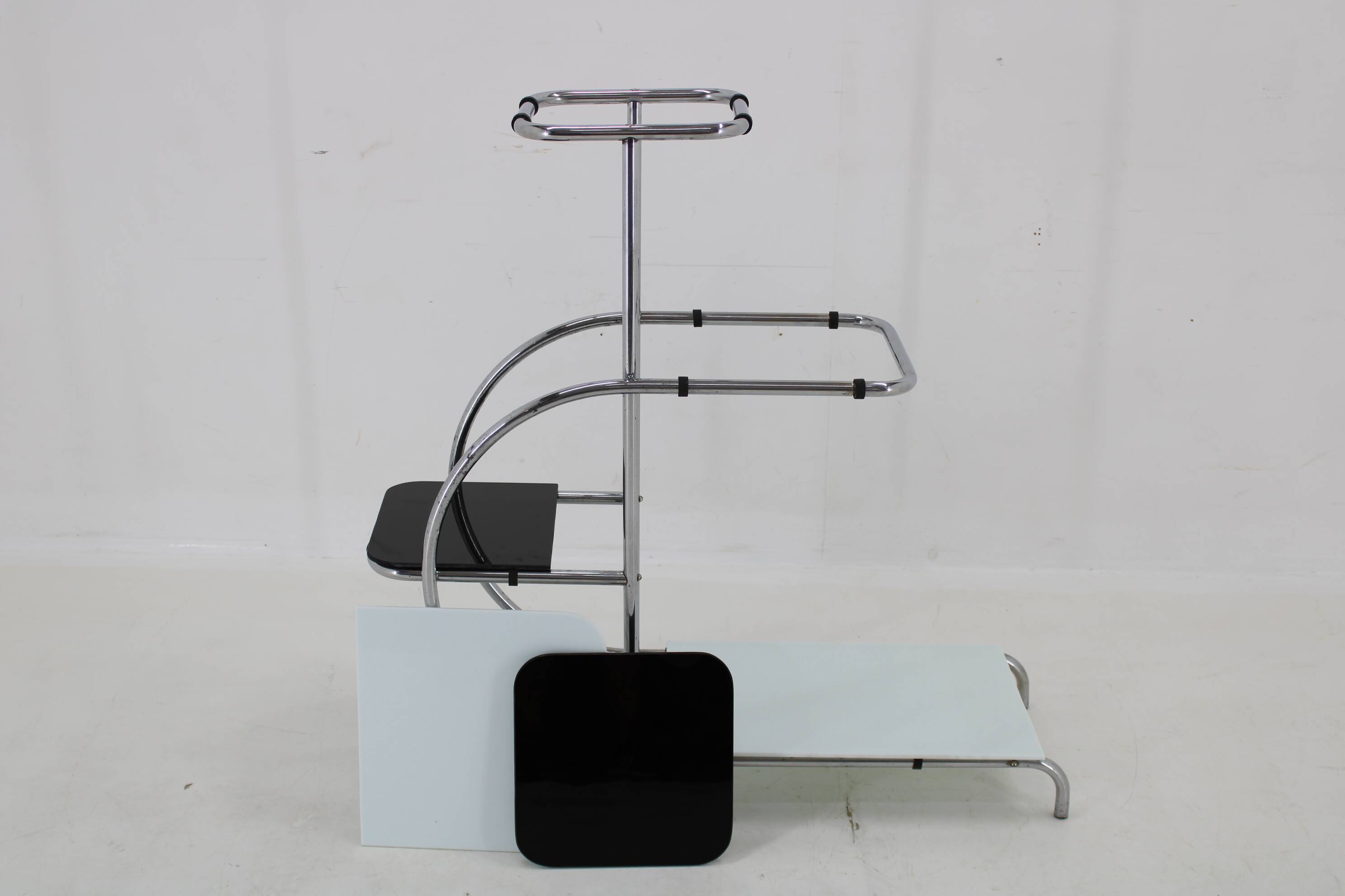 1930s Bauhaus Flower Stand with Glass, Czechoslovakia